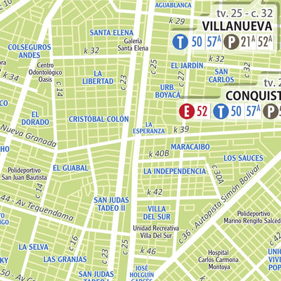 Mapa de Transporte Masivo de Cali, Colombia Preview 2