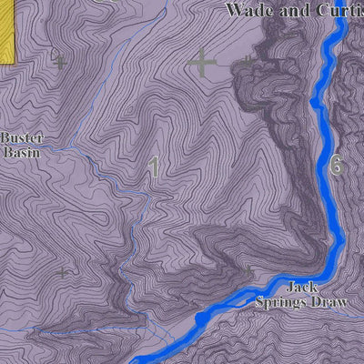 Colorado GMU 1 Topographic Hunting Map Preview 3