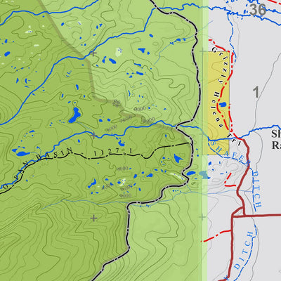 Colorado GMU 161 Topographic Hunting Map Preview 2
