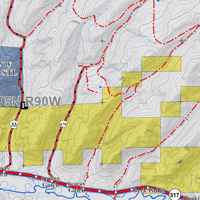 Colorado GMU 13 Topographic Hunting Map Preview 3