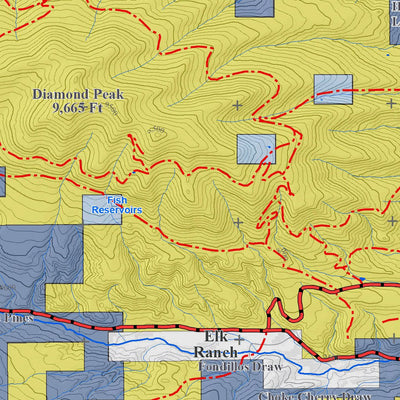 Colorado GMU 201 Topographic Hunting Map Preview 3