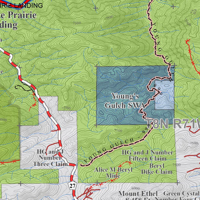 Colorado GMU 19 Topographic Hunting Map Preview 3