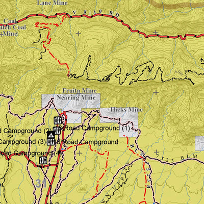 Colorado GMU 30 Topographic Hunting Map Preview 2