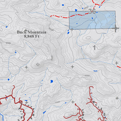 Colorado GMU 214 Topographic Hunting Map Preview 2