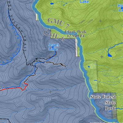 Colorado GMU 171 Topographic Hunting Map Preview 3