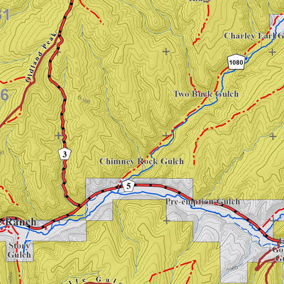 Colorado GMU 22 Topographic Hunting Map Preview 3