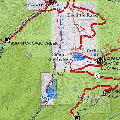 Colorado GMU 39 Topographic Hunting Map Preview 2