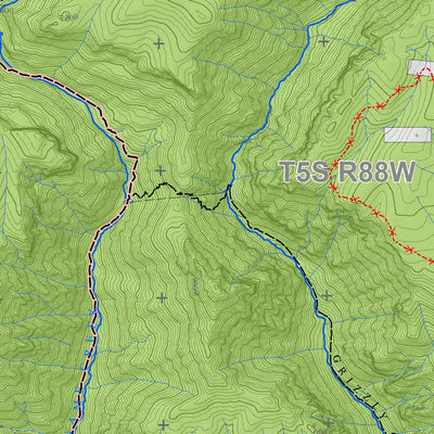 Colorado GMU 34 Topographic Hunting Map Preview 3