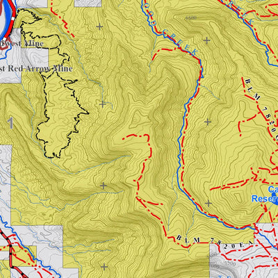 Colorado GMU 41 Topographic Hunting Map Preview 3