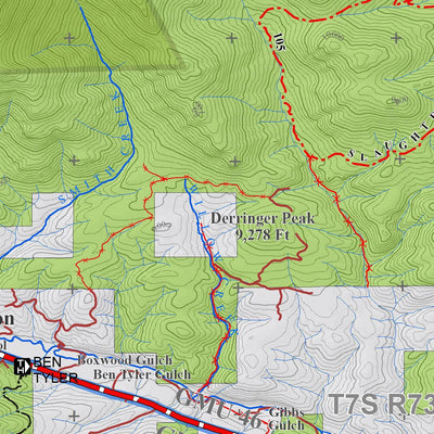 Colorado GMU 46 Topographic Hunting Map Preview 3