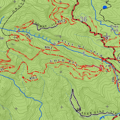 Colorado GMU 18 Topographic Hunting Map Preview 2