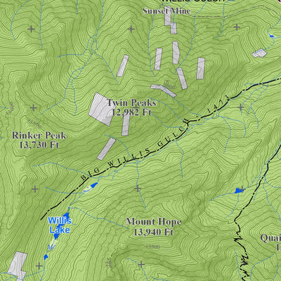 Colorado GMU 48 Topographic Hunting Map Preview 3