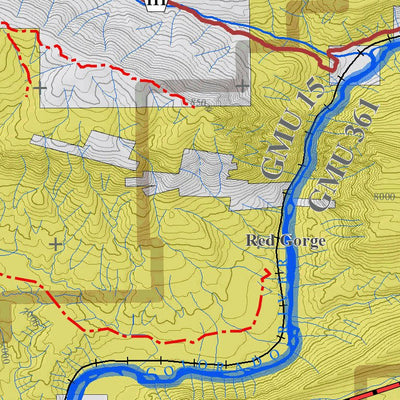 Colorado GMU 361 Topographic Hunting Map Preview 3