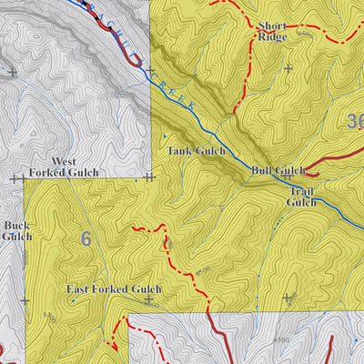 Colorado GMU 32 Topographic Hunting Map Preview 2