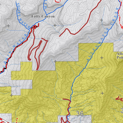Colorado GMU 32 Topographic Hunting Map Preview 3