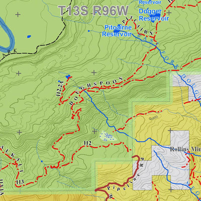 Colorado GMU 411 Topographic Hunting Map Preview 2