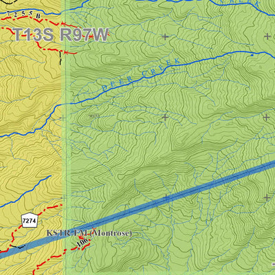 Colorado GMU 411 Topographic Hunting Map Preview 3