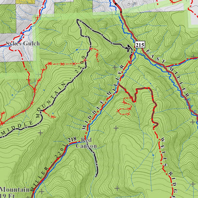 Colorado GMU 23 Topographic Hunting Map Preview 3