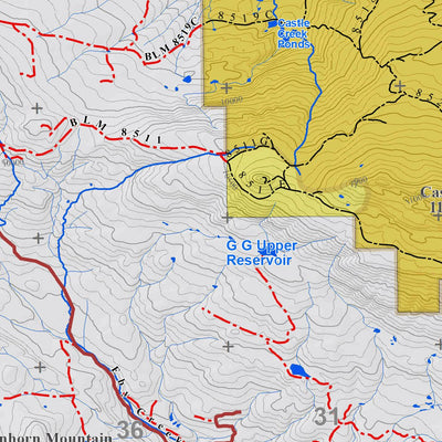 Colorado GMU 35 Topographic Hunting Map Preview 2