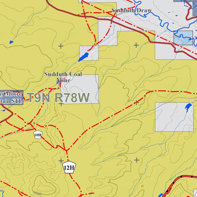 Colorado GMU 6 Topographic Hunting Map Preview 2