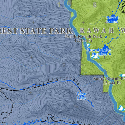 Colorado GMU 6 Topographic Hunting Map Preview 3