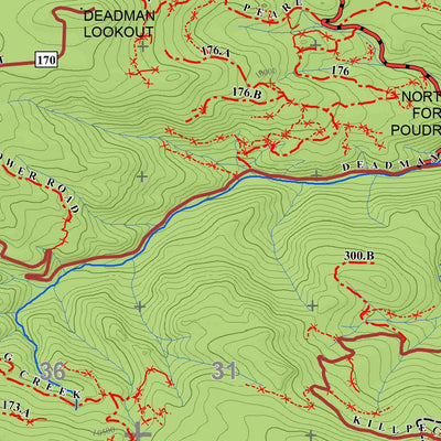 Colorado GMU 8 Topographic Hunting Map Preview 2
