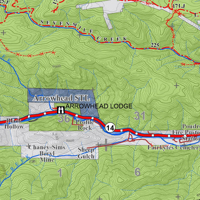 Colorado GMU 8 Topographic Hunting Map Preview 3