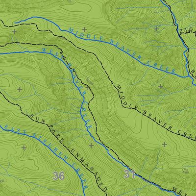 Colorado GMU 54 Topographic Hunting Map Preview 2