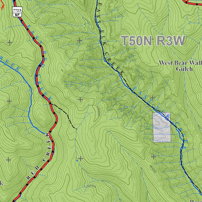 Colorado GMU 54 Topographic Hunting Map Preview 3