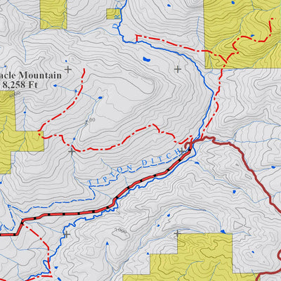 Colorado GMU 4 Topographic Hunting Map Preview 3