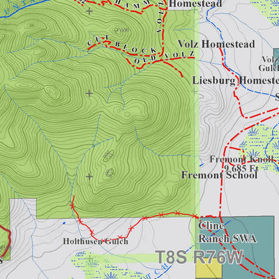 Colorado GMU 500 Topographic Hunting Map Preview 2