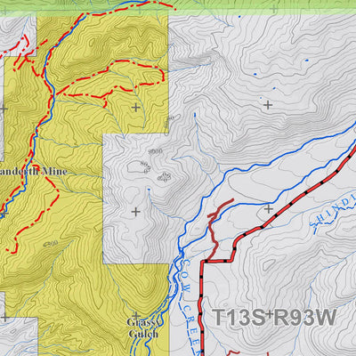 Colorado GMU 52 Topographic Hunting Map Preview 3