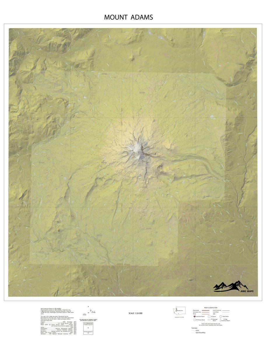 Mount Adams Map by AMG Maps | Avenza Maps