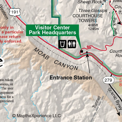 Arches National Park - NPS Map - Hike Utah - Bike Utah Preview 3