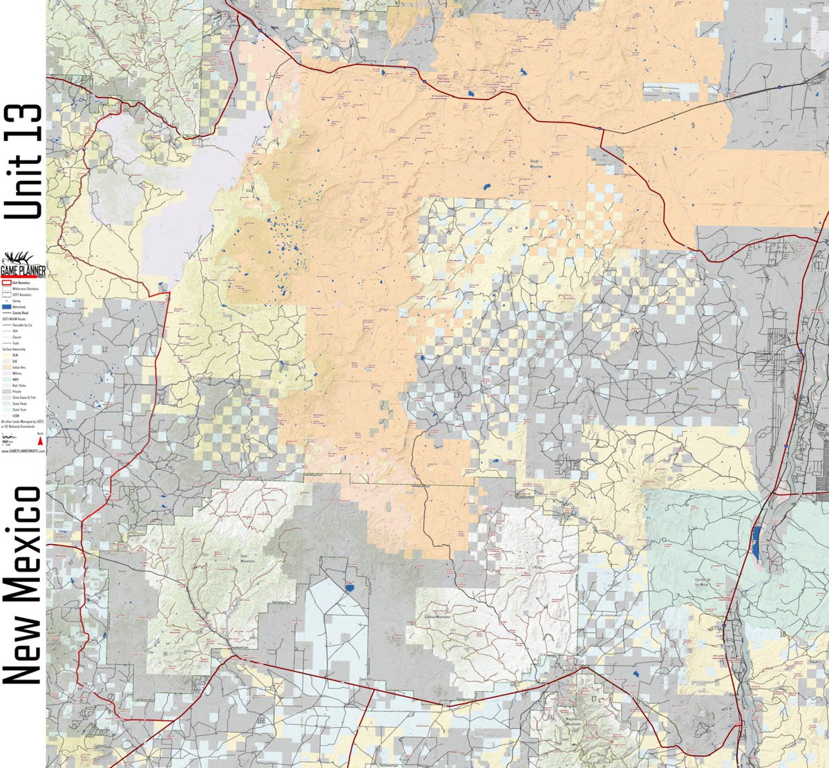 New Mexico Unit 13 Map by Game Planner Maps | Avenza Maps