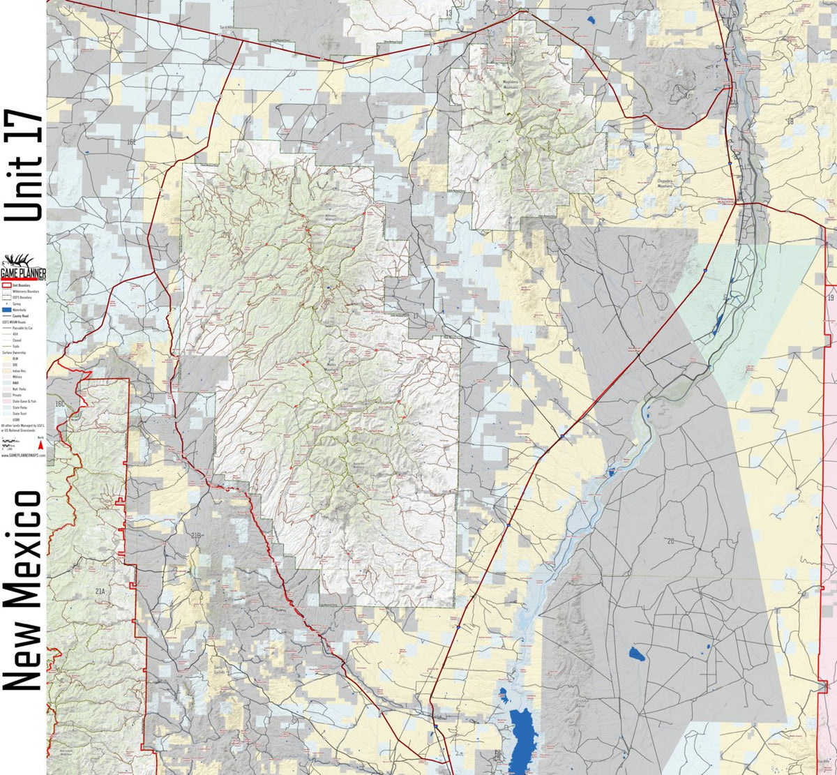 New Mexico Unit 17 Map by Game Planner Maps | Avenza Maps