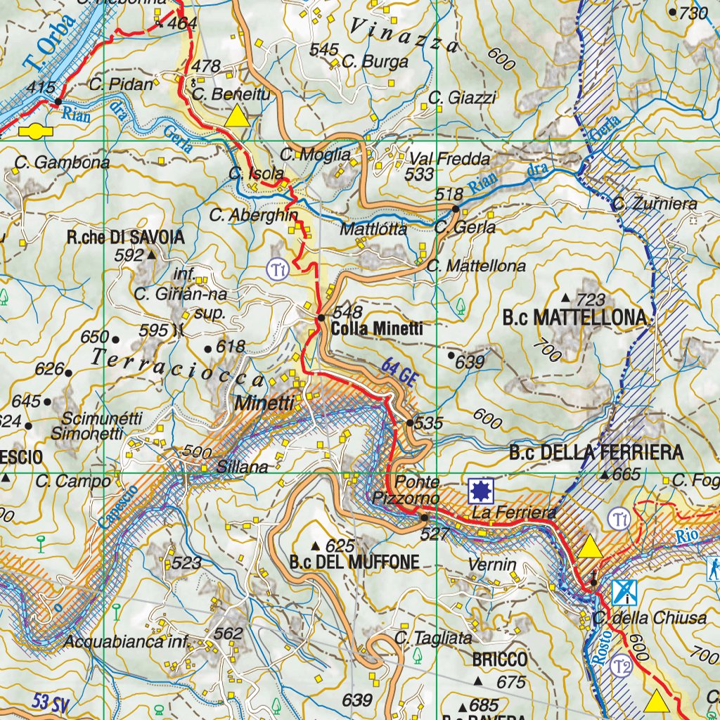 Le vie del sale 10 - Rossiglione, Tiglieto Valle Orba e Stura Map by ...