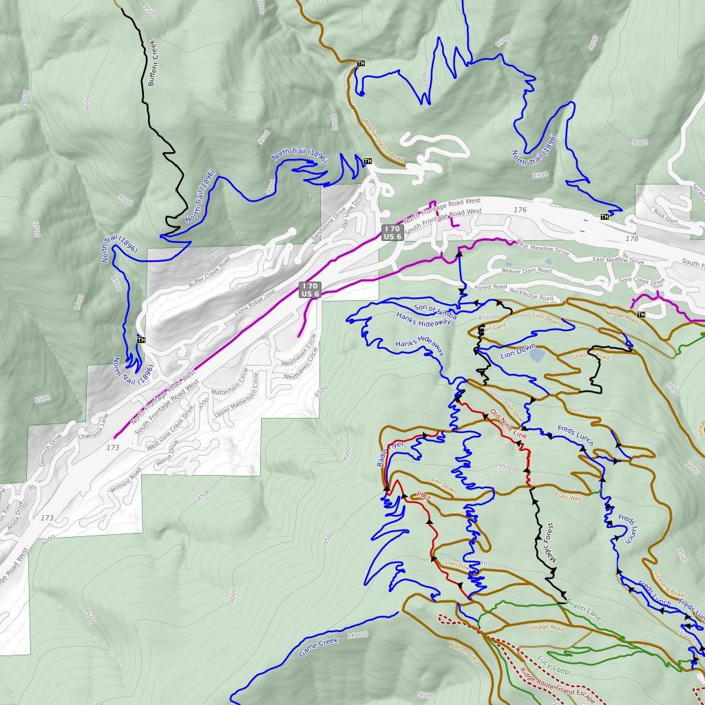 Vail Valley and Eagle Trails Map by Orbital View, Inc. | Avenza Maps