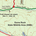 Trail Map #8, Dome Rock State Wildlife Area, Pikes Peak Region Preview 2