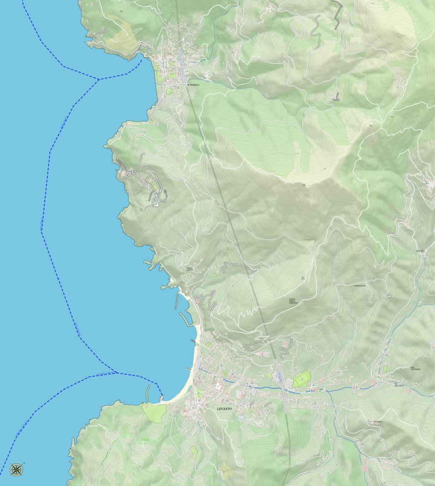 Explore Cinque Terre - 10 Levanto Region Map by Points North Maps ...