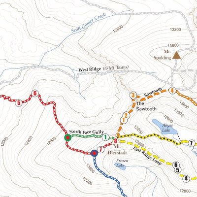Mt. Bierstadt Hiking/Climbing Map - Front Range 14er Preview 3