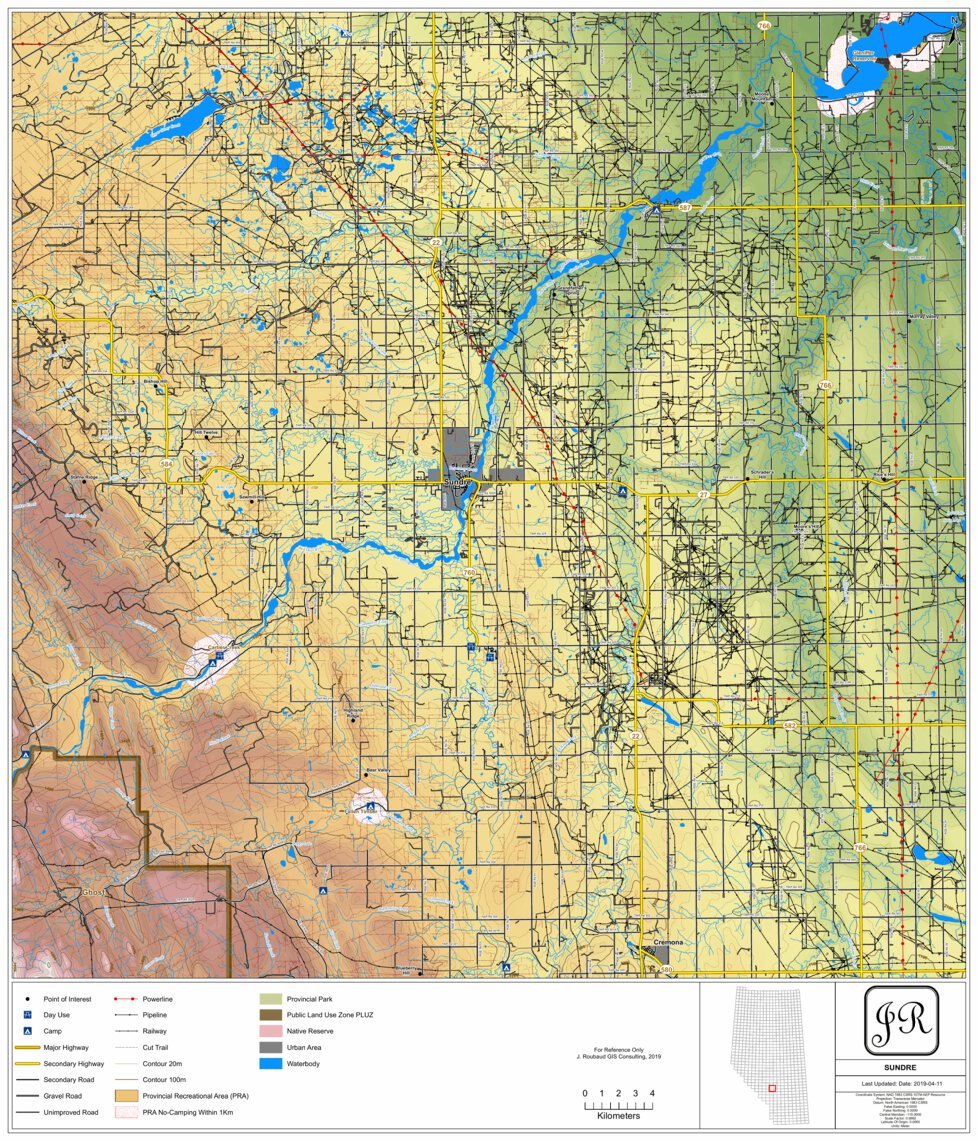 Sundre Map by Juan Roubaud GIS Consulting | Avenza Maps
