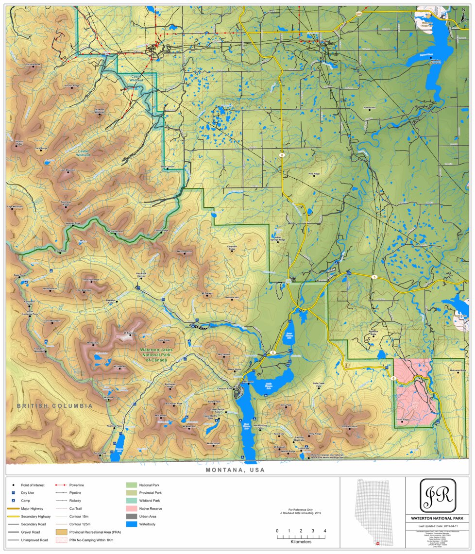 Waterton Map by Juan Roubaud GIS Consulting | Avenza Maps