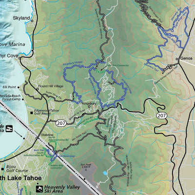 Lake Tahoe Trails Map - Hike California - Bike California - Hike Nevada - Bike Nevada Preview 3