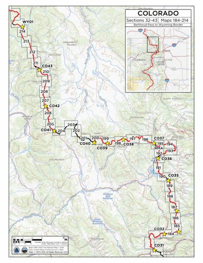 CDT Map Set - Colorado 32-43 - Key Map Preview 1