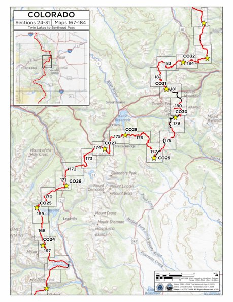 CDT Map Set - Colorado 24-31 - Key Map Preview 1