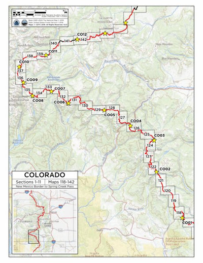CDT Map Set - Colorado 1-11 - Key Map Preview 1