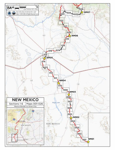 CDT Map Set - New Mexico 1-6 - Key Map Preview 1