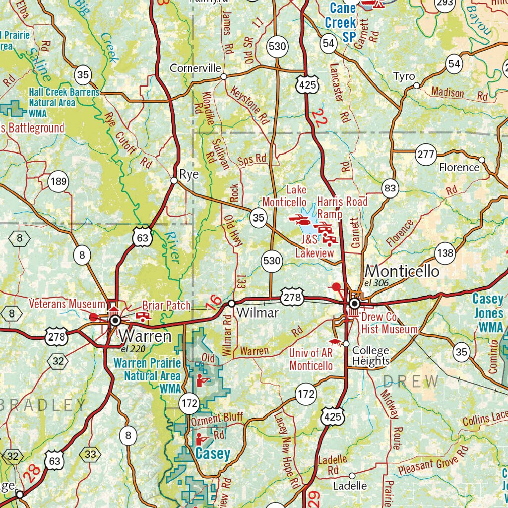 Arkansas Recreation Map by East View Map Link | Avenza Maps