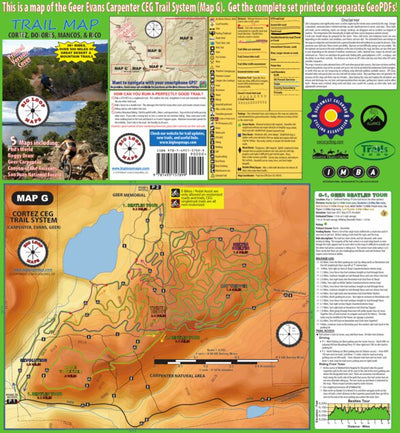 Geer Evans Carpenter CEG Mountain Bike Trail Map, Cortez Colorado Preview 1